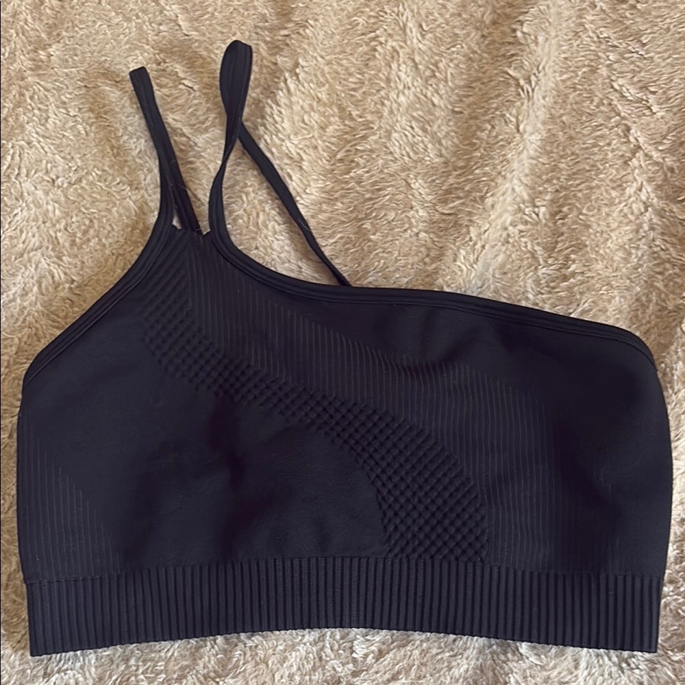 Black Fabletics one shoulder bra size M